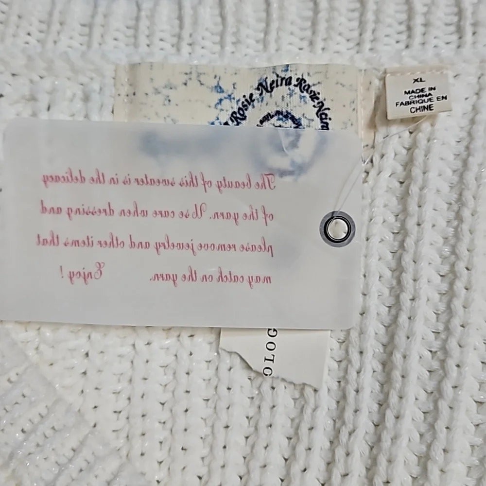 Anthropologie White Knit Sweater - Picture 11 of 13